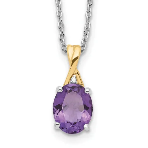 brilliant-gemstones-sterling-silver-with-14k-accent-rhodium-plated-amethyst-and-diamond-18-inch-necklace-with-2-inch-extender