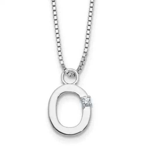 white-ice-sterling-silver-rhodium-plated-18-inch-diamond-letter-o-initial-necklace-plus-2-inch-extender