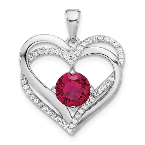 sterling-silver-rhodium-plated-red-and-white-cz-double-heart-pendant
