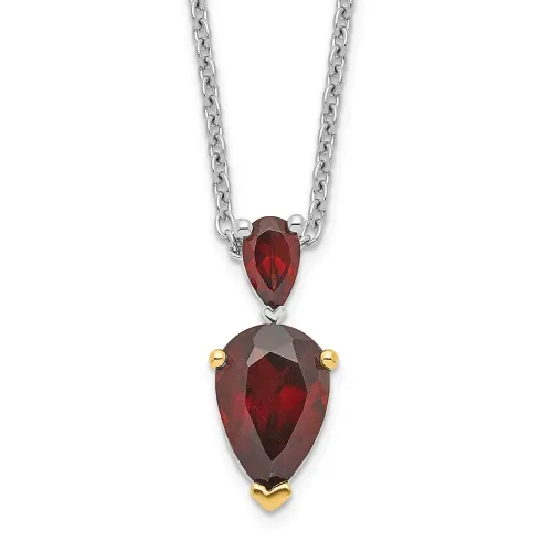 brilliant-gemstones-sterling-silver-with-14k-accent-rhodium-plated-garnet-18-inch-necklace-with-2-inch-extender
