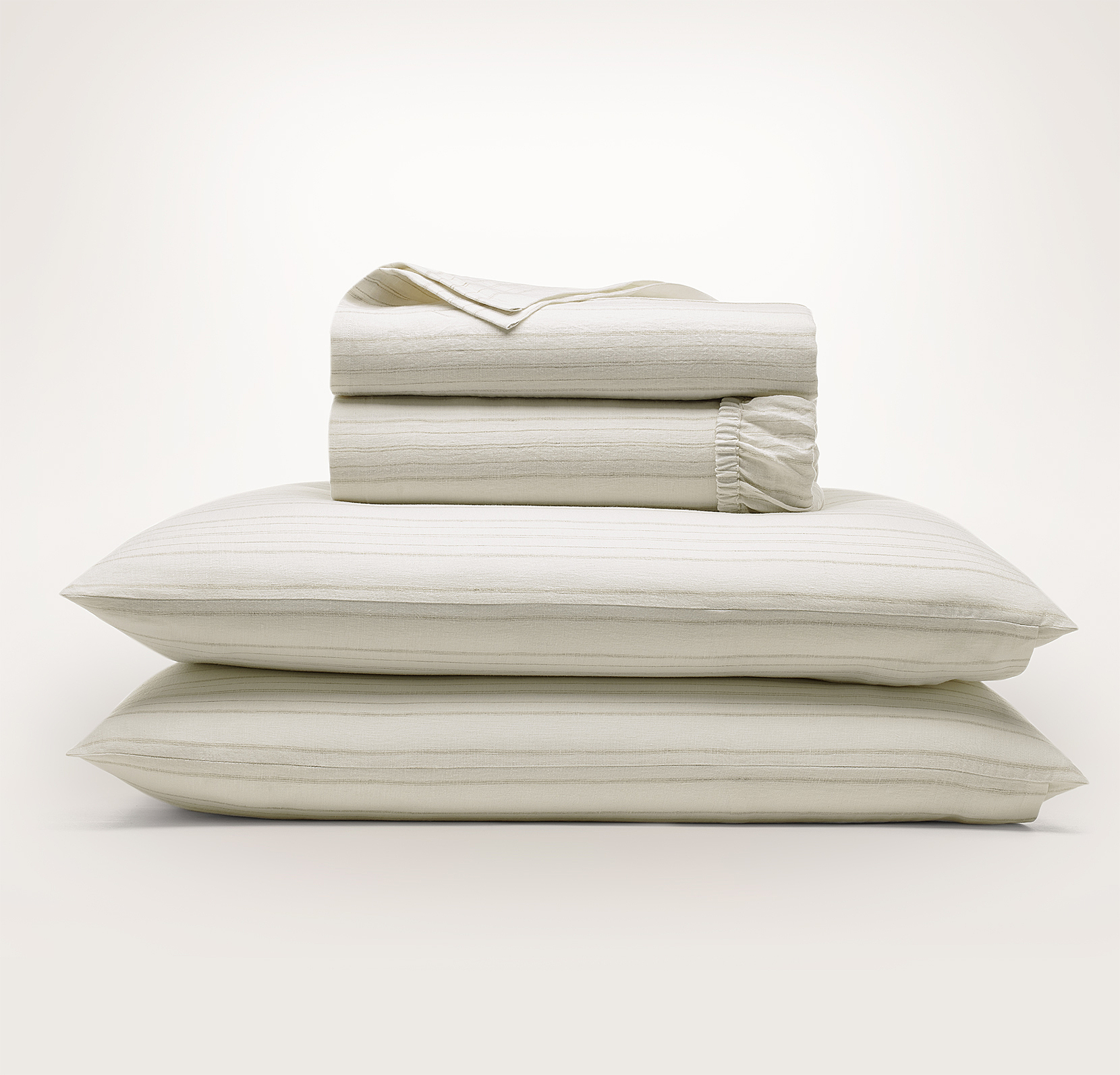 Boll & Branch Linen Airy Stripe Sheet Set 