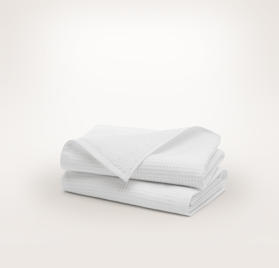 Boll & Branch Waffle Terry Hand Towel, Set of 2 - White
