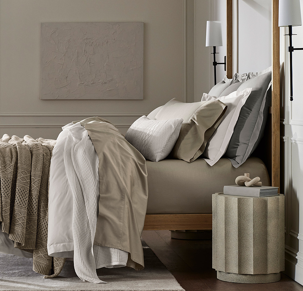 Boll and Branch White Signature Hemmed Organic Cotton CAL KING Sheet