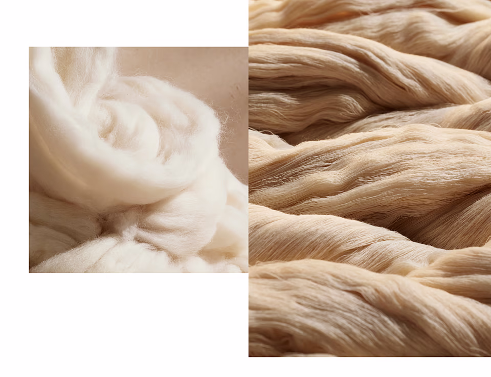 Collage of organic cotton