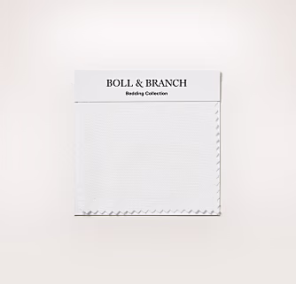 Linen Fabric Swatch - White - Overhead