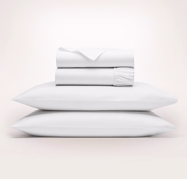 Flannel Solid Sheet Set in White