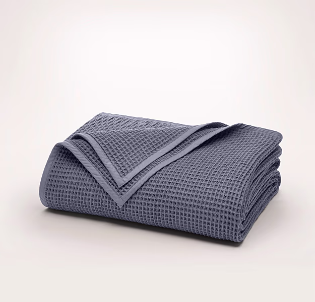 Waffle Bed Blanket in Mineral