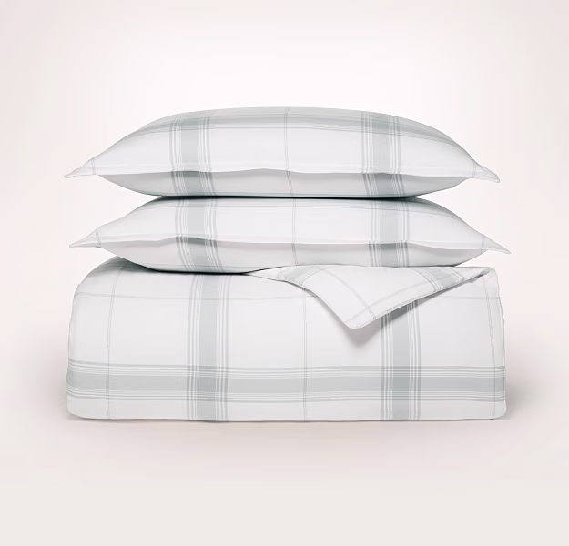 Flannel Classic Plaid Duvet Set in Shore Classic Plaid