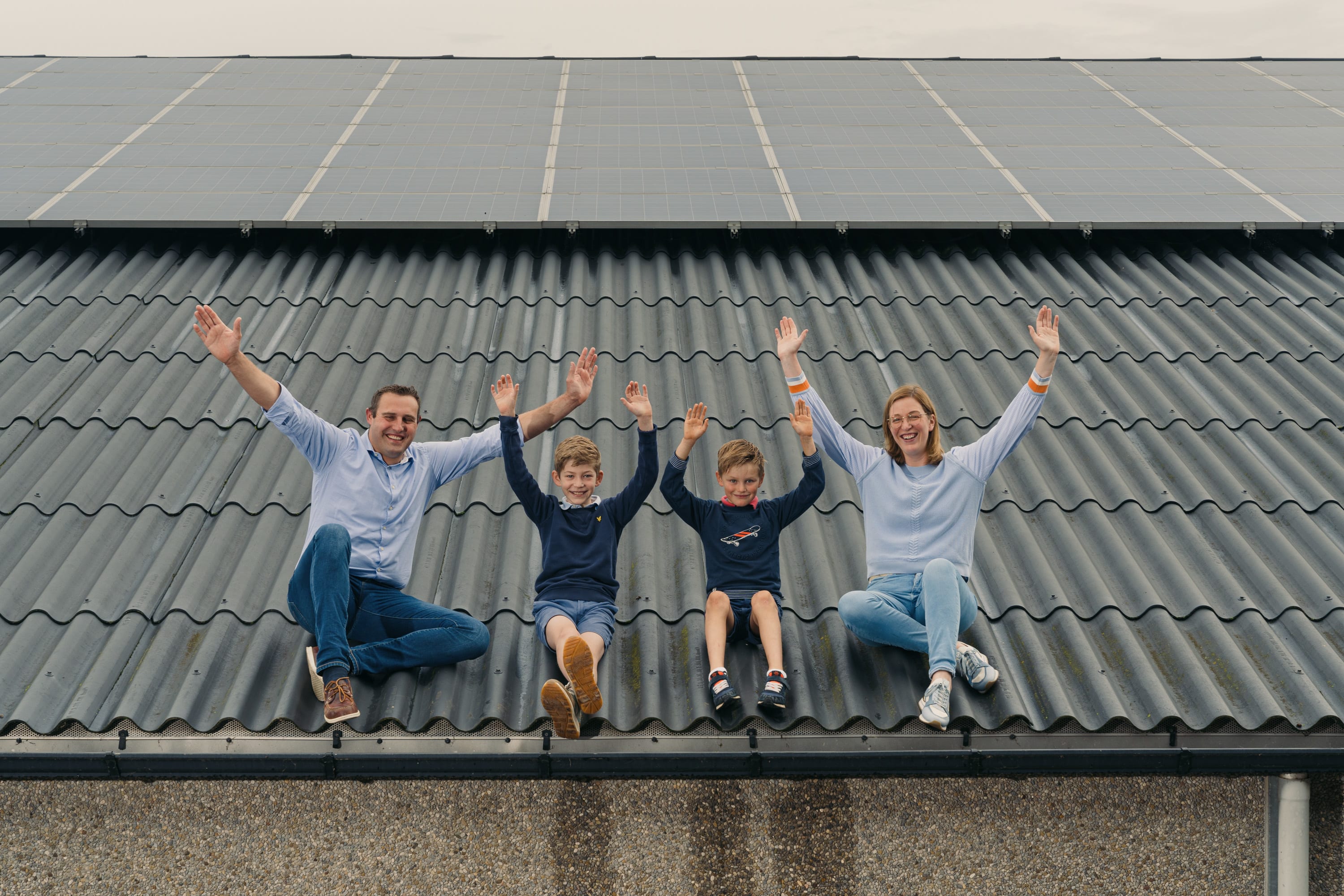 Frederik, Joke, Edward en Henri