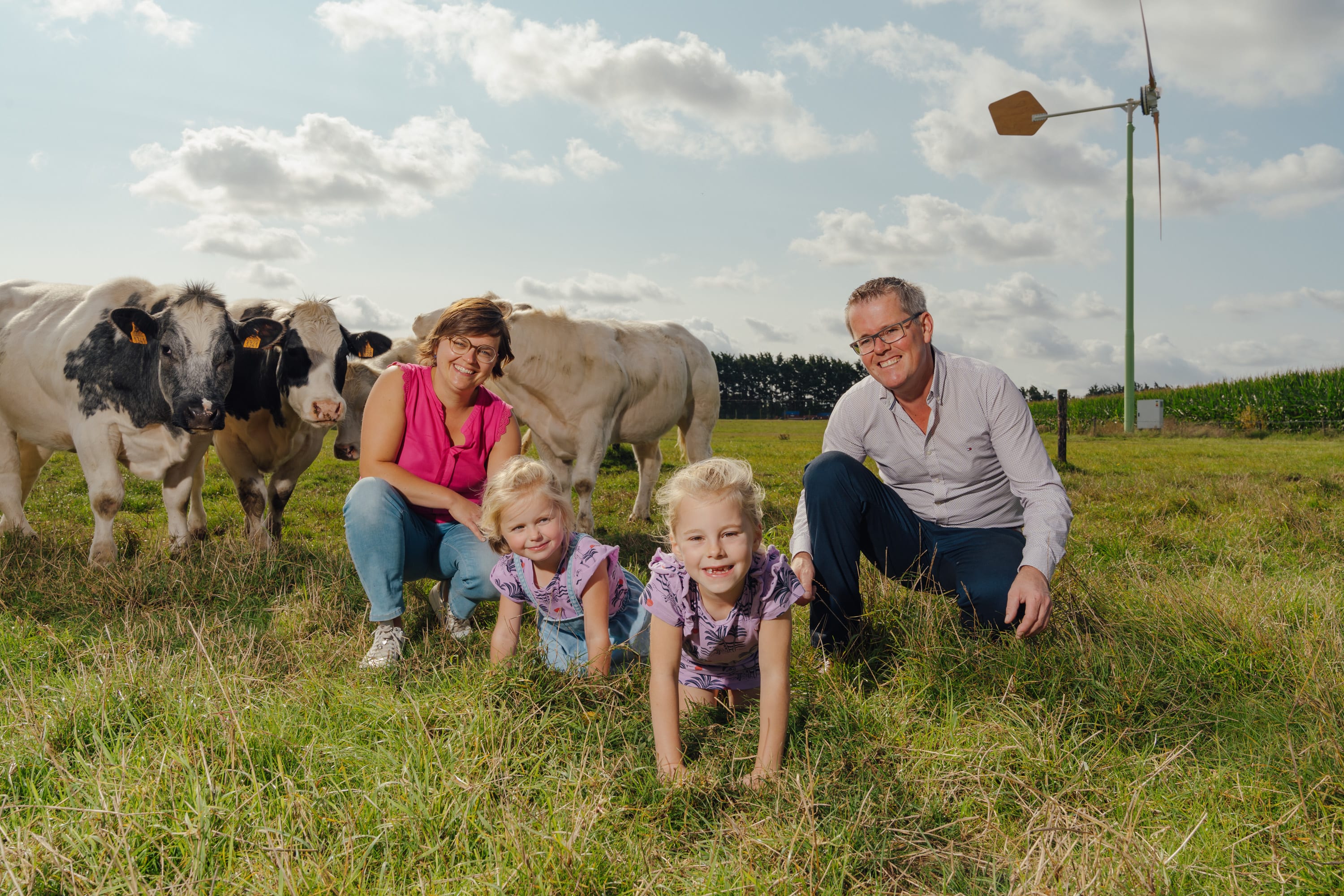 Filip, Evi, Louise en Leanne