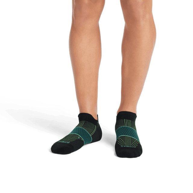 navy-green-mix Men's Running Ankle Sock 3-Pack