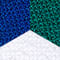 white blue green