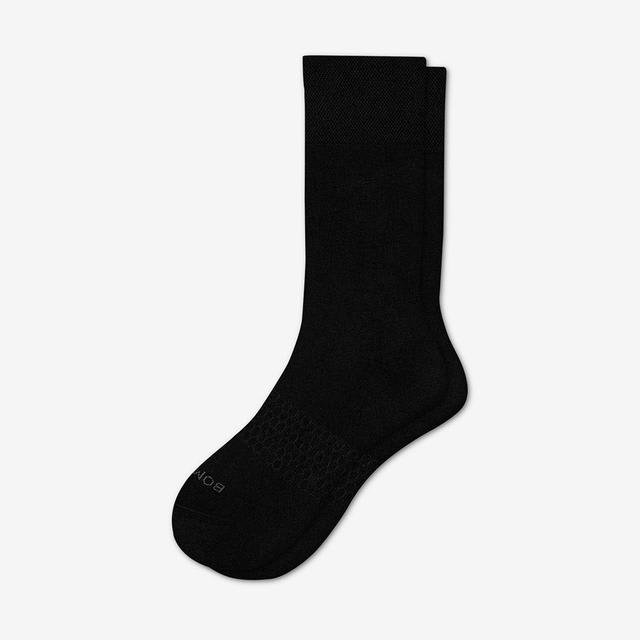 black Men's Dress Calf Sock