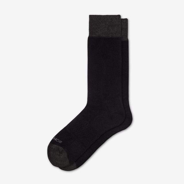black Men's Dress Over the Calf Socks