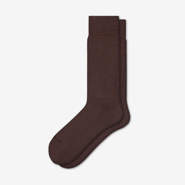 brown Men's Dress Over the Calf Socks