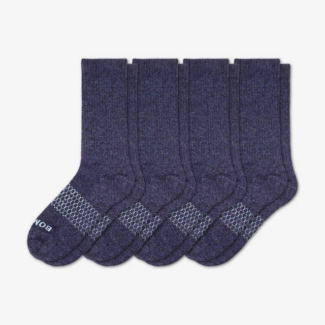 marled-navy Men's Marl Calf Sock 4-Pack