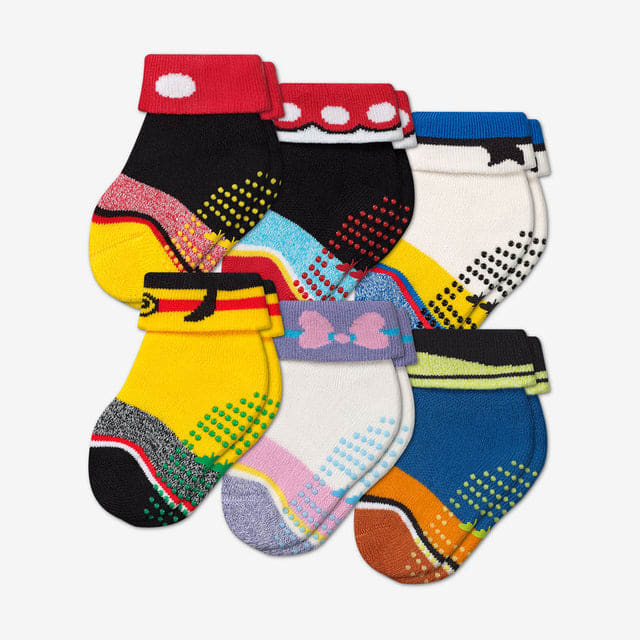 mickey-and-friends Baby Mickey And Friends Sensational Gripper Sock 6-Pack (6-12 Months)