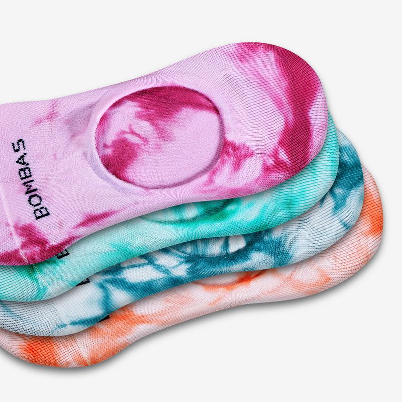 Women's Lightweight Tie Dye No Shows Sock 4-Pack