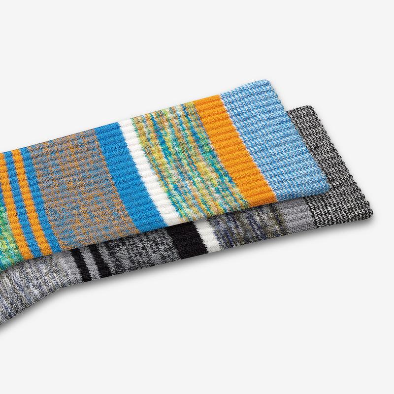 Men's Brush Stripe Calf Sock 4-Pack