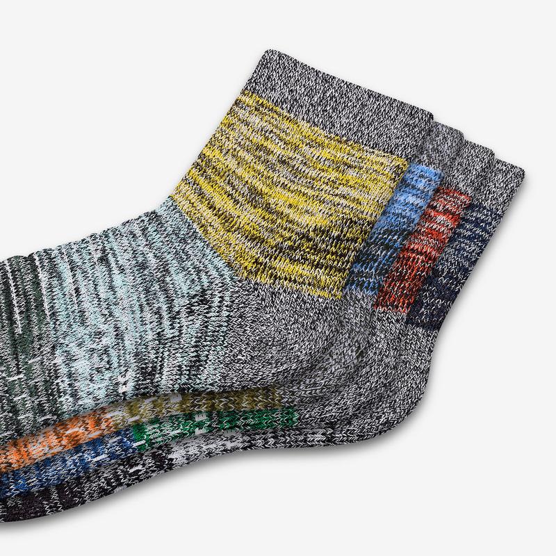 Men's Hiking Colorblock Quarter Socks