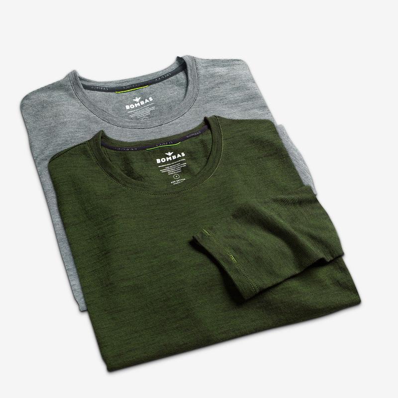 Men's Merino Crew Neck Long Sleeve T-Shirt