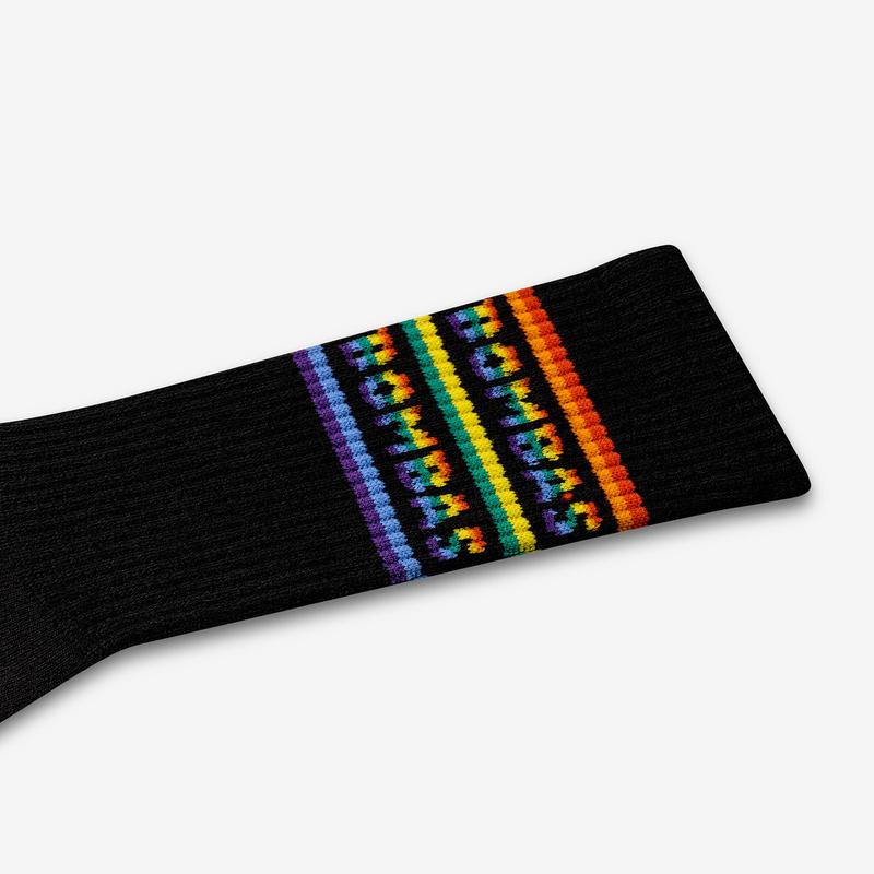Double Rainbow Calf Socks