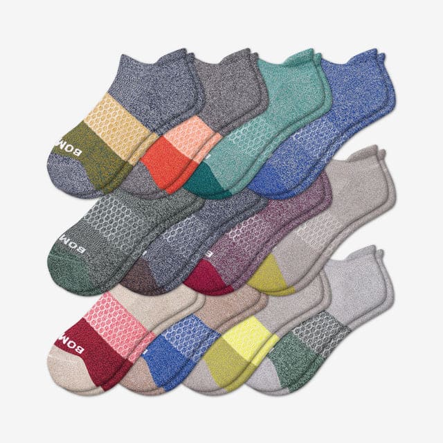 tri-block-marl-mix Men's Ankle Sock 12-Pack
