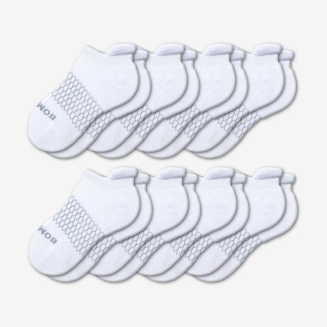 white Youth Solids Ankle Sock 8-Pack