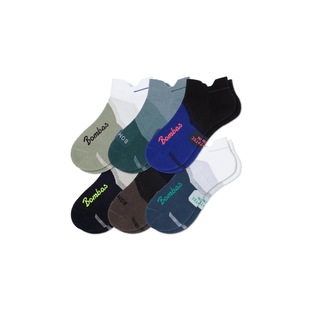 sea-storm-mix Men's Run Ankle Sock 6-Pack