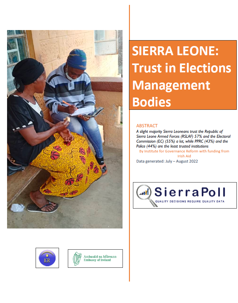 SIERRA LEONE: Trust in Elections Management Bodies