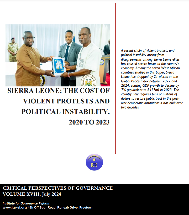 SIERRA LEONE: THE COST OF VIOLENT PROTESTS AND POLITICAL INSTABILITY, 2020 TO 2023