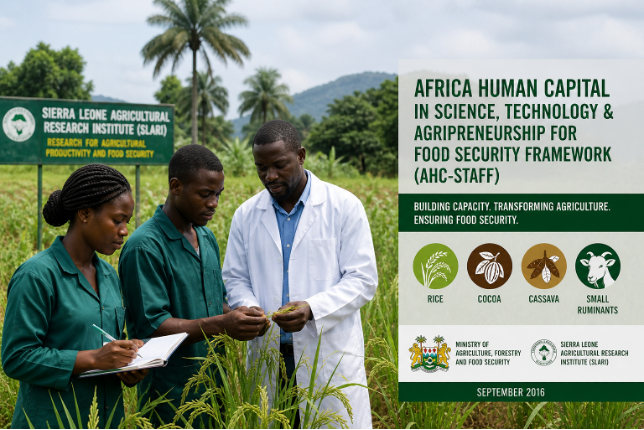 Africa Human Capital in Science, Technology & Agripreneurship for Food Security Framework (AHC-STAFF)