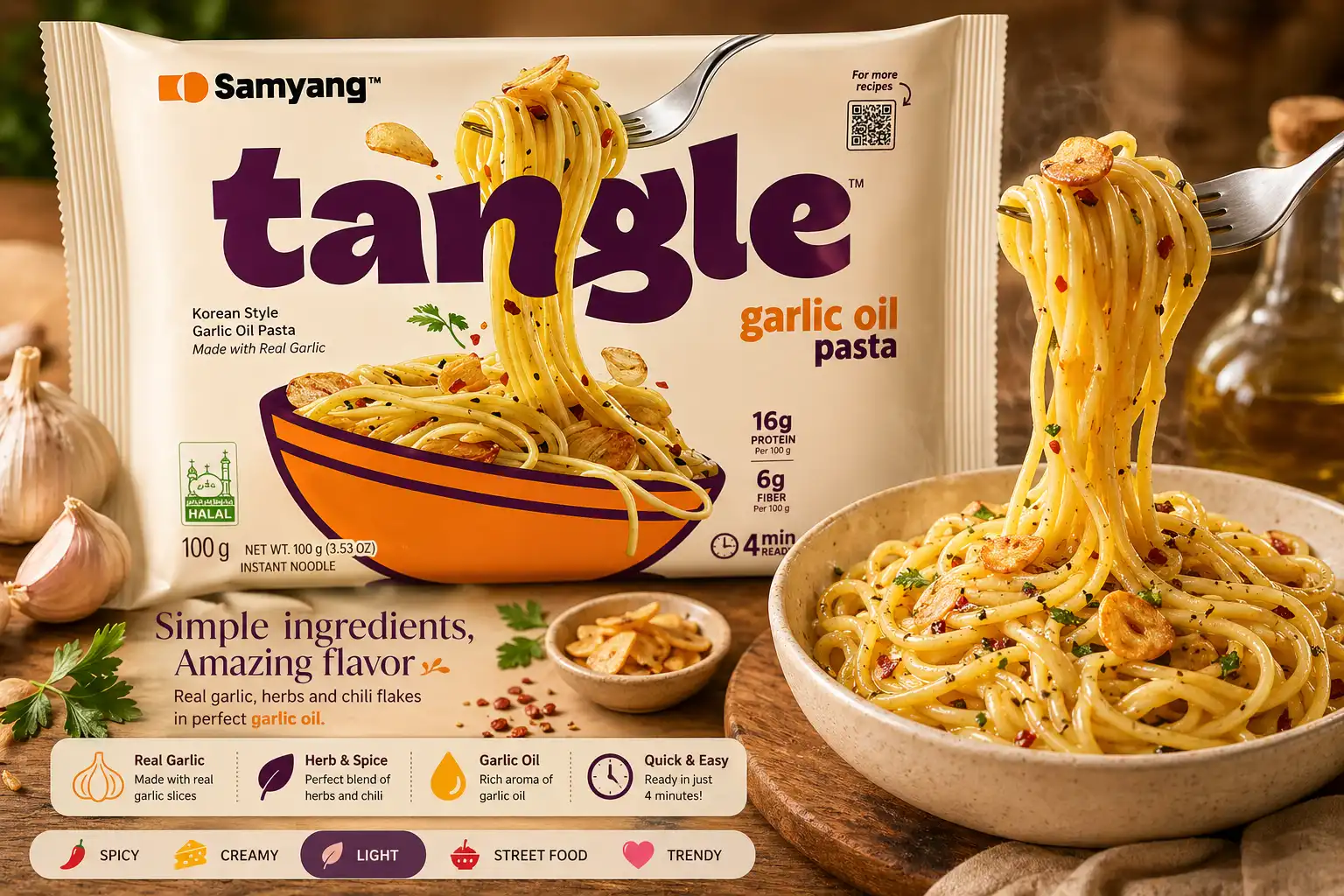 نودل (Tangle Garlic)