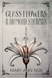 Glass Flowers & Diamond Stickpins