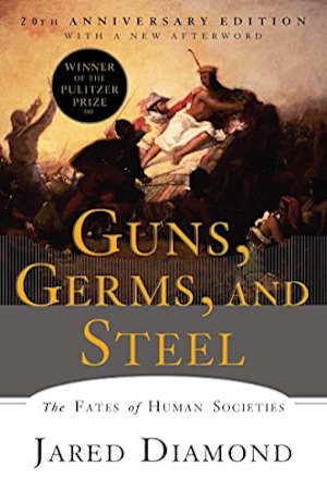 Book cover for Guns, Germs, and Steel by Jared Diamond