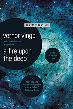 Book cover for A Fire Upon the Deep by Vernor Vinge