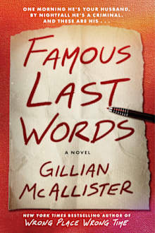 Book cover for Famous Last Words by Gillian McAllister