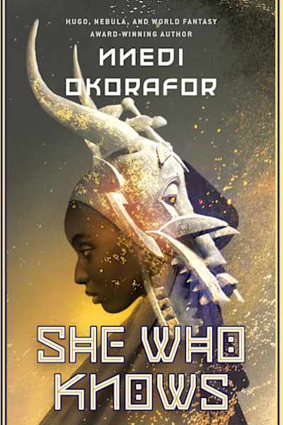 Book cover for She Who Knows by Nnedi Okorafor