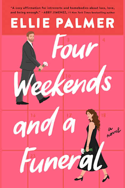 Book cover for Four Weekends and a Funeral by Ellie Palmer