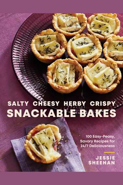 Book cover for Salty, Cheesy, Herby, Crispy Snackable Bakes by Jessie Sheehan