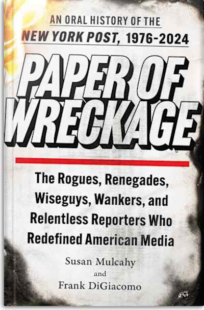 Book cover for Paper of Wreckage by Frank DiGiacomo and Susan Mulcahy