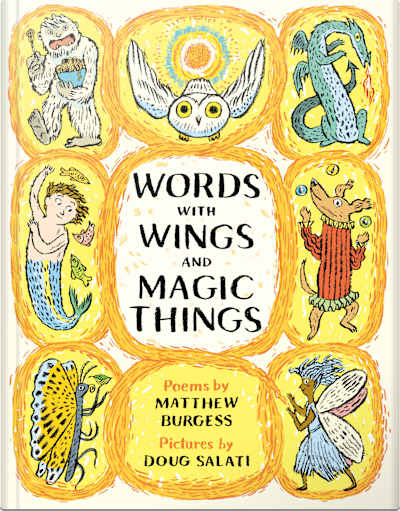 Book cover for Words with Wings and Magic Things by Doug Salati and Matthew Burgess