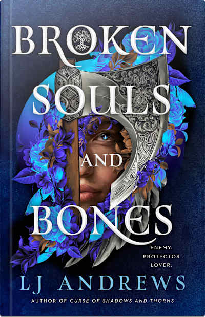 Book cover for Broken Souls and Bones by LJ Andrews