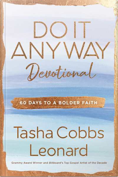 Book cover for Do It Anyway Devotional by Tasha Cobbs Leonard