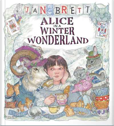 Book cover for Alice in a Winter Wonderland by Jan Brett