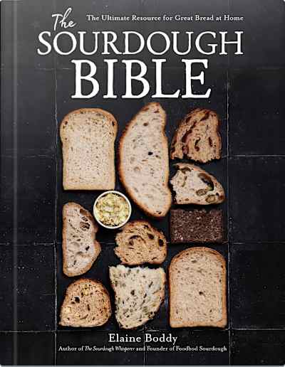 Book cover for The Sourdough Bible by Elaine Boddy