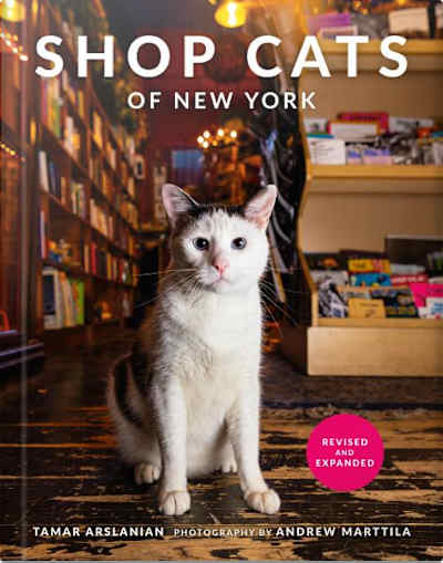 Book cover for Shop Cats of New York by Tamar Arslanian