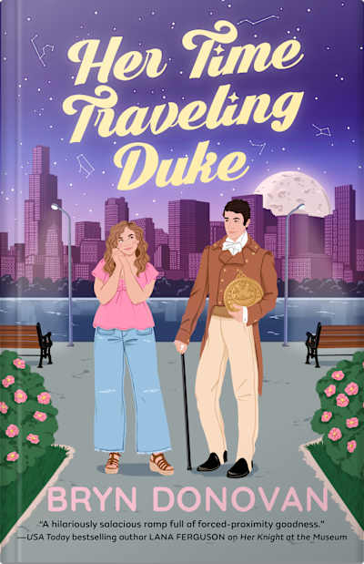 Book cover for Her Time Traveling Duke by Bryn Donovan