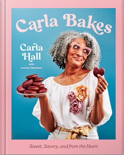 Book cover for Carla Bakes by Carla Hall