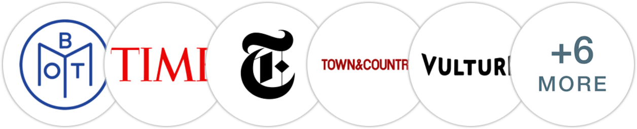 Book of the Month, Time Magazine, The New York Times/The New York Times Book Review, Town & Country, Vulture, Parade, The Guardian, The Times, Indie Next List, Library Reads, Literary Hub